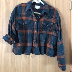 American Eagle cropped super soft flannel
